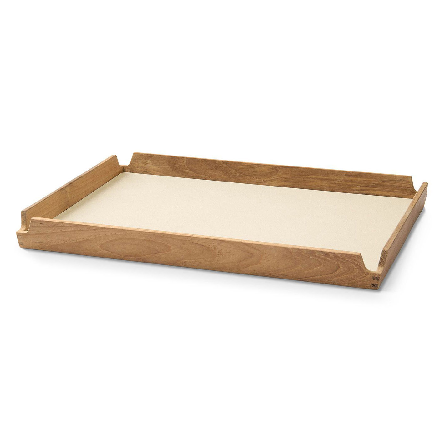 LIND DNA Teak Tray Square M Airy Nupo - Vanilla/Teak